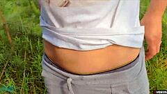 creampie in panties outdoor fun