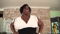 Busty Black Plumper Marliese Morgan Gratifies Herself Using Sex Toys In Solo Masturbation.