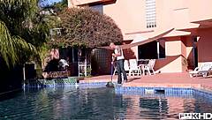 Pool Boy Bangs Big Tits Of Dayton Rains And Richelle Ryan In Milf Threesome