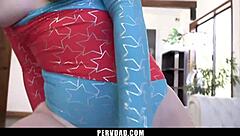 Stepdad Craves Touching Stepdaughter's Perfect Shaved Ass