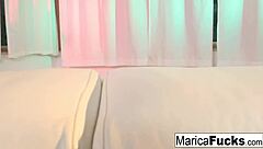 Marica's cold pussy warms up with Nat's BBC in hardcore interracial action.