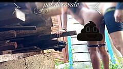 Friend's Anniversary Surprise: Anal Fun In Backyard With Indian Teen