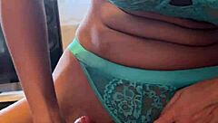 Blonde Wife in Lingerie Rides and Sucks Cock to Explosion