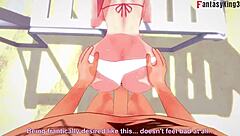 yae miko in bikini having sex on genshin beach pov