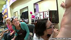 Party in the Salon Turns into Wild Orgy with Blowjobs and Dancing!