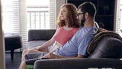 Redhead Teen Secretly Films Stepsister's Taboo Fuck with Monster Cock