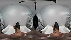 Czech brunette bent over for hardcore POV doggystyle