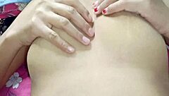 Indian Teen Rides Boyfriend's Big Cock Happily in Homemade Close-Up Scene