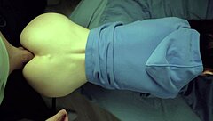 Petite slut rides cock hard