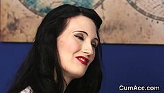 Flirty Hottie Feels Intense Pleasure Sucking Cum In Bukkake.