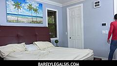 Stepsiblings dani blue and sophia sweet explore stepbro's room suggestively