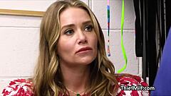 i'm the milf suspect moanin' while ridin' the officer's dick at work hard