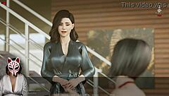 Ms. Denvers Episode 7: Asian Milf's Big Tits In Cartoon Game