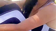 The boyfriend left this beautiful milf alone, so i took advantage to take her home. part 1 2