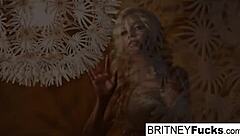 Sexy Blonde Babe Feels Intense Arousal Teasing and Masturbating Her Pussy Solo