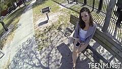 Filling Scarlett Sawyer's mouth with cum