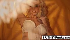 Sexy Blonde Babe Feels Intense Arousal Teasing and Masturbating Her Pussy Solo