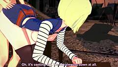 android 18 sucks and gets fucked in different positions pov!