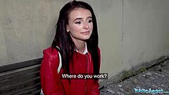 public agent rips nylons and fucks pussy hard outside