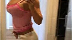 Sophie James milf teases with pantyhose and big tits