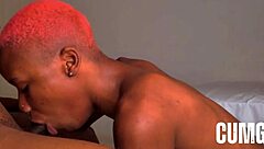 Slim Ebony Teen Sucks Big Black Cock