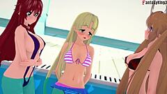 Akeno Asks For Sex In Public Pool HS DXD NTR Madness 4