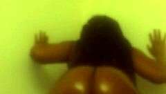 Dayna's ebony ass claps in rhythmic motion.