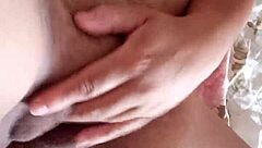 Hot teen with small tits masturbates to orgasm solo