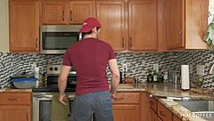 Thick Latina Wife Squirts While Fucked in Kitchen