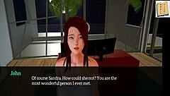 Redhead milf and teenage girls in an erotic cartoon game