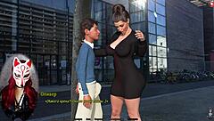 perfect housewife in public game with ripped clothes