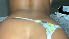 Beautiful asshole contrasts with cute ebony pussy