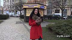 erotic cutie sucks cock in pov, then gets her pink snatch shagged