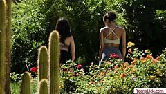 Hot college girls Alexis and Whitney in hot lesbian scene with pussy licking