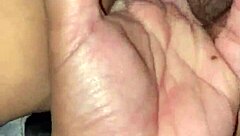 Latina Girlfriend's Hairy Tight Pussy Soaking Wet During Intense Fingering Cum