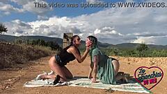 Angelina Va Takes Care of Naughty Khala in Outdoor Threesome with Big Asses?