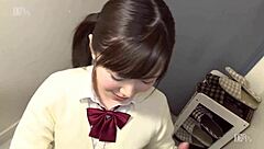 Japanese girl provides creampie reflexology service.