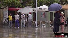 Public Slut Humiliated By Strict Domina On Street