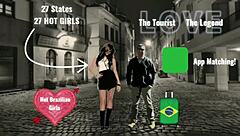 Tourist Hits Brazil's Capital and Bangs Hot Short-Haired Latina Slut