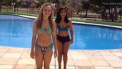 Best friends challenge in pool bff - yoga challengs water - desafio da piscina 5