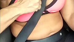 Blonde Slut Fingers Clit To Orgasm In Car