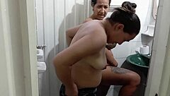 While bathing, two Colombian amateurs get horny, perform blowjob, cunilingus, and hardcore fucking leading to intense orgasms