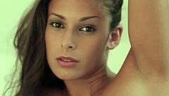 I watch petite model Lia Taylor expose her ass after ripping clothes in striptease