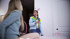 Can You Believe 18yo Beauty Evelina Darling Gets Slammed Before A Feet Cumshot?