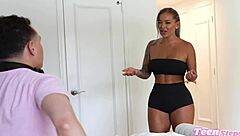 Hayley Davies Teases Stepbro Johnny Love with Rimjob and Bent Over Missionary