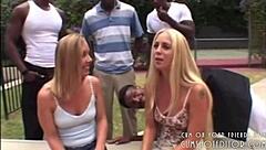 Two Young College Sluts Banged by Monster Cock Group