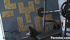 Dani Jensen gives handjob after gym training?