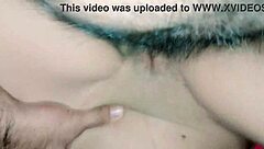 big shaved pussy gets filled with cum after hardcore fucking by amateur cock