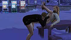 3D Game Animation: Intense Public Sex On A Snowy Day With Fucking And Sucking.