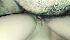 big shaved pussy gets filled with cum after hardcore fucking by amateur cock